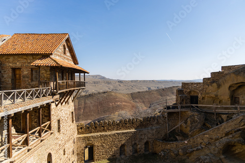 Serene Stone Sanctuary: A Balcony Atop Ancient David Gareja Monastery