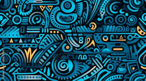 Seamless patterns creative ethnic style vector