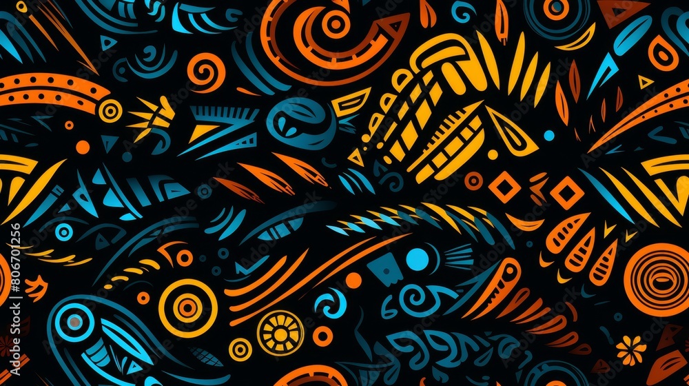 Seamless patterns creative ethnic style vector Seamless patterns creative ethnic style vector