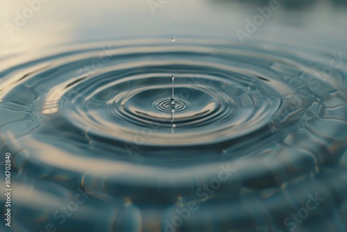 Wallpaper Mural 3D animation of a single water droplet causing ripples in a vast, still pond. Capture the concentric circles with high fidelity, showing the intricate patterns of the water’s surface tension Torontodigital.ca