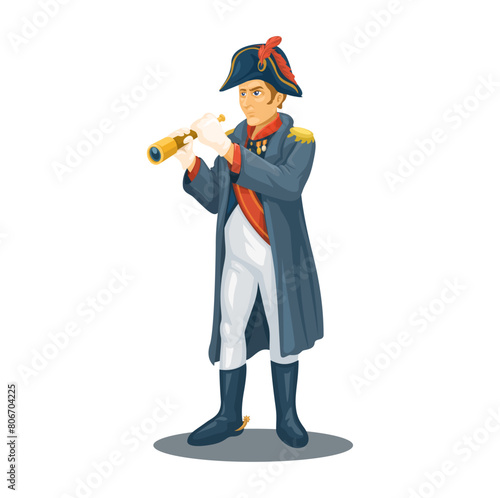 Napoleon Bonaparte French Historical Figure Character Illustration Vector