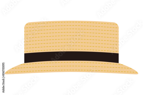 カンカン帽子のイラスト