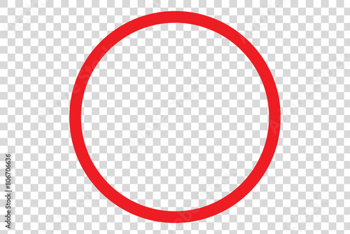 red circle frame icon