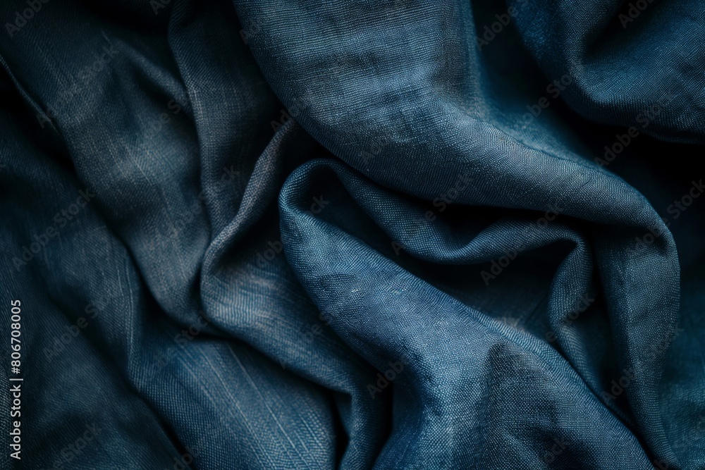 Close-up photo showcasing the intricate texture of a blue fabric, ideal for backgrounds Close-up photo showcasing the intricate texture of a blue fabric, ideal for backgrounds