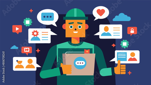 A vendor proudly displays their latest product a social media bot that can generate thousands of fake accounts to sway online discussions and spread.
