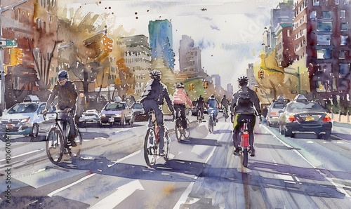 Bike marathon in the big city