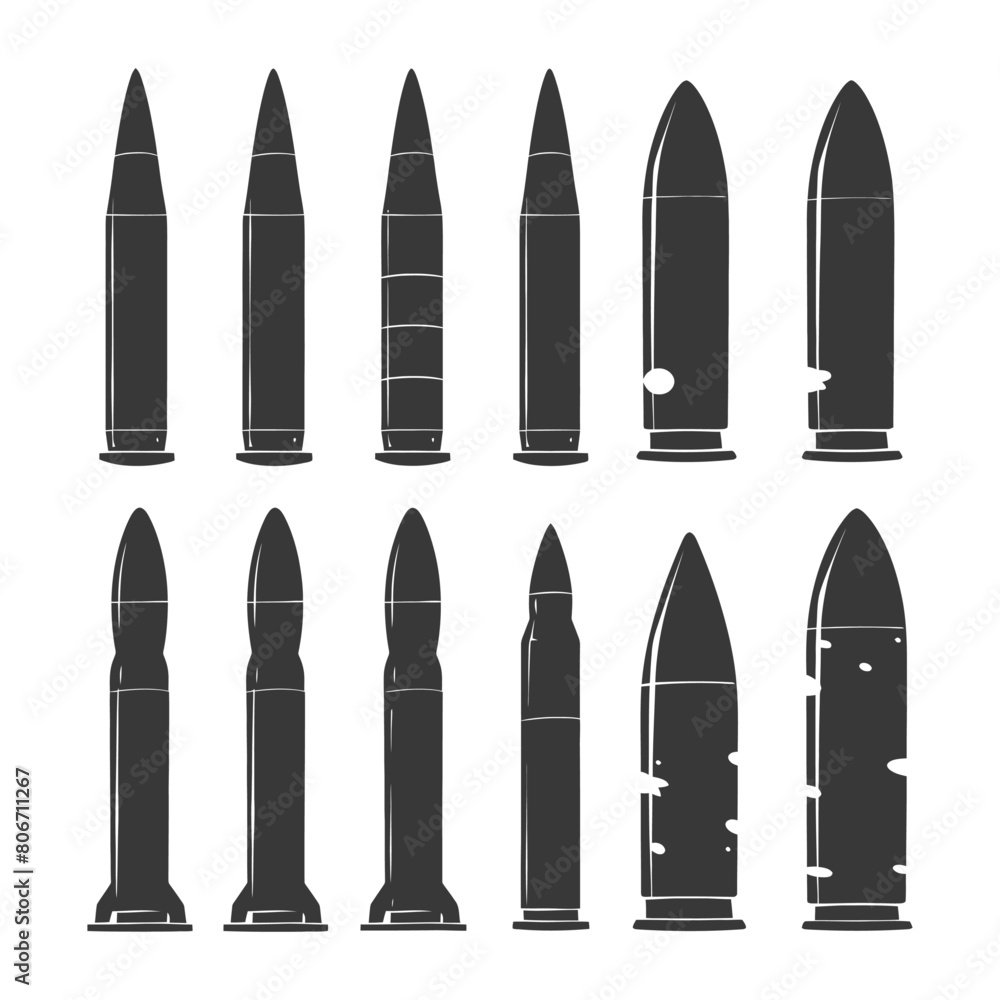 Silhouette bullets black color only Silhouette bullets black color only