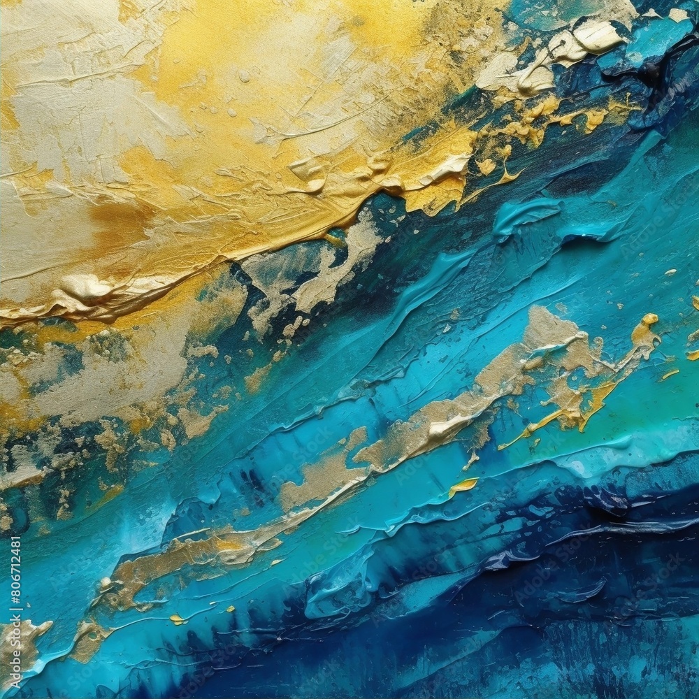 Golden Abstract Turquoise Elegance and Fluid Designs Golden Abstract Turquoise Elegance and Fluid Designs