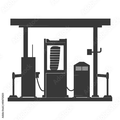 Silhouette Airport Security Checkpoint with X-ray Baggage Scanner and Metal Detector Gate black color only