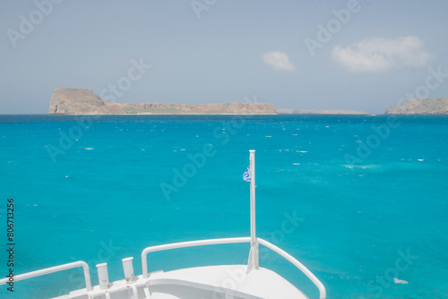 Greece, Crete, Gramvousa, Cruise Boat Bow