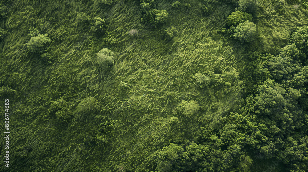 Сalming bird's eye view of savanna pattern