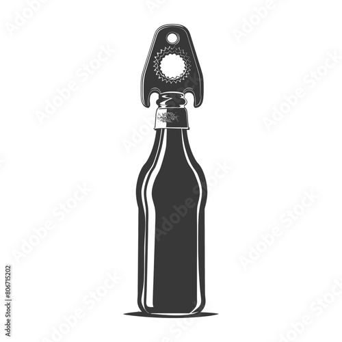 Silhouette bottle opener tool black color only