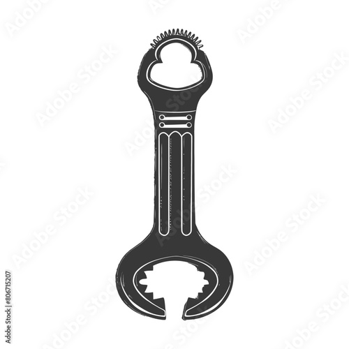 Silhouette bottle opener tool black color only