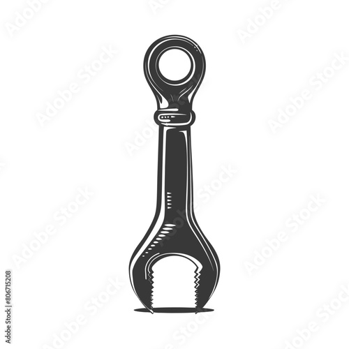 Silhouette bottle opener tool black color only