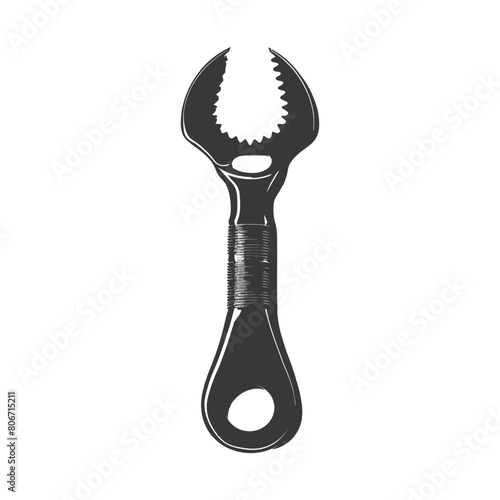 Silhouette bottle opener tool black color only
