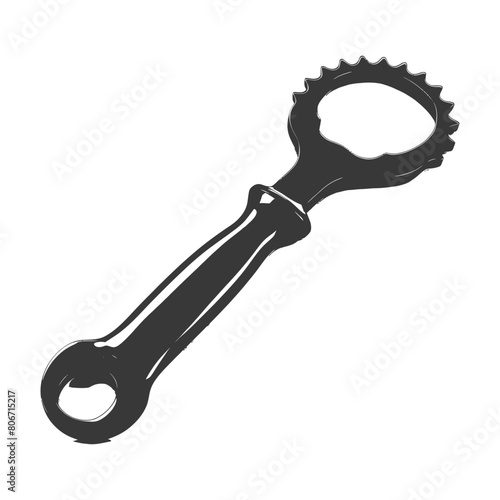Silhouette bottle opener tool black color only
