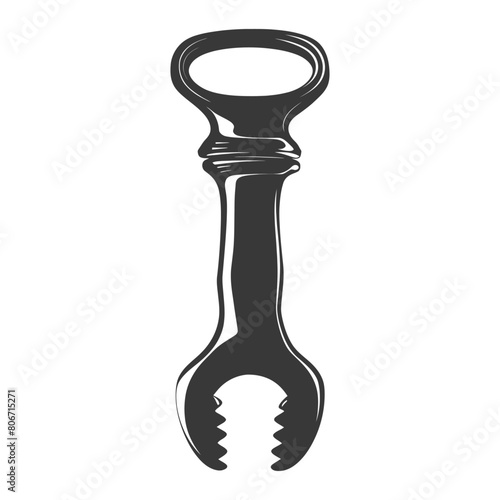 Silhouette bottle opener tool black color only