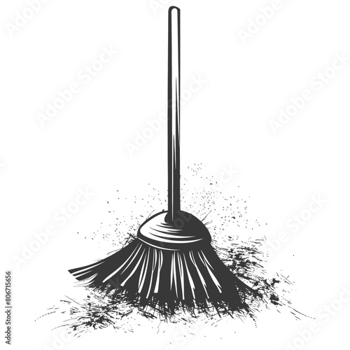 Silhouette broom cleaning tool black color only