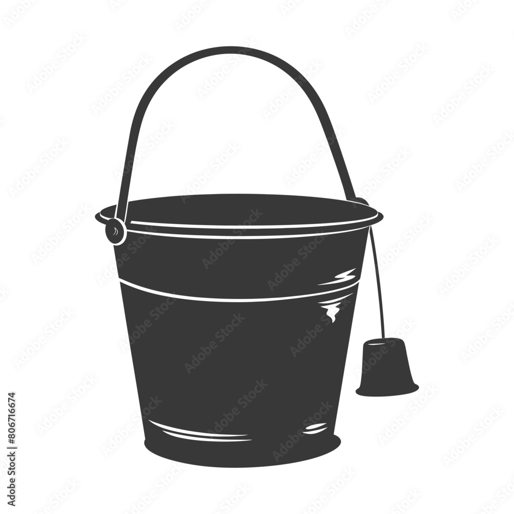 Silhouette bucket black color only Silhouette bucket black color only