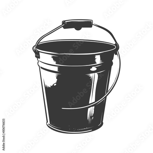 Silhouette bucket black color only