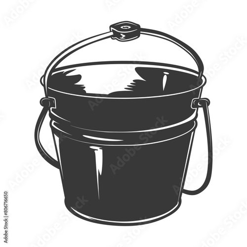Silhouette bucket black color only