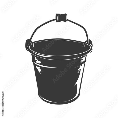 Silhouette bucket black color only
