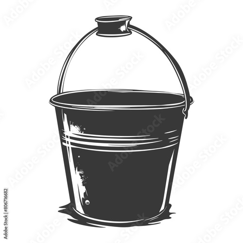 Silhouette bucket black color only