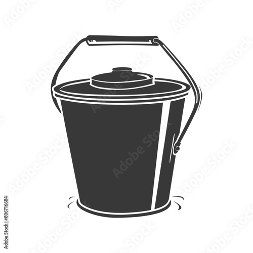 Silhouette bucket black color only