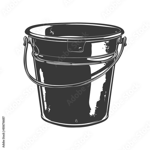 Silhouette bucket black color only