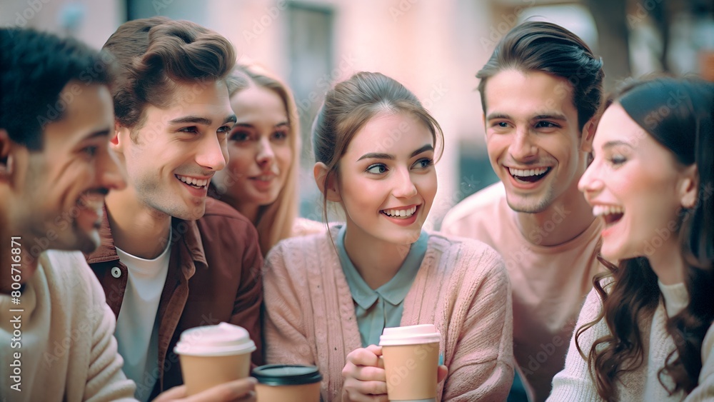 Joyful Young Friends Enjoying Coffee and Conversation - Authentic Friendship and Socializing Joyful Young Friends Enjoying Coffee and Conversation - Authentic Friendship and Socializing