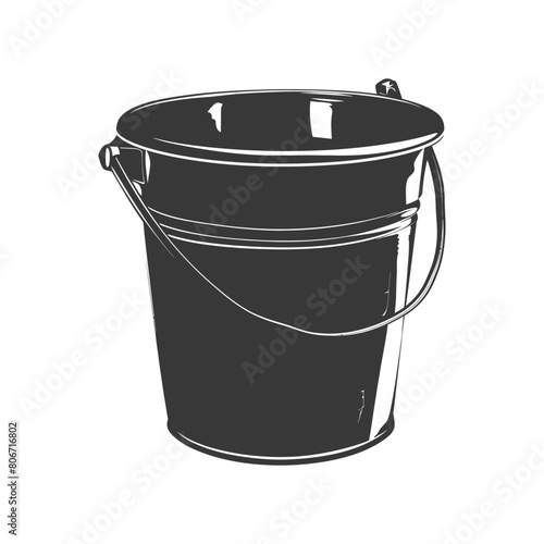 Silhouette bucket black color only