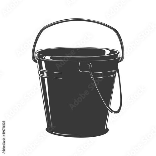 Silhouette bucket black color only