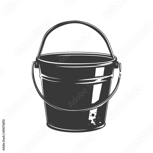 Silhouette bucket black color only
