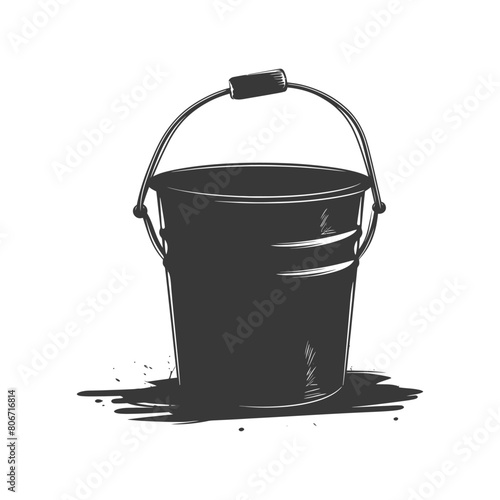 Silhouette bucket black color only