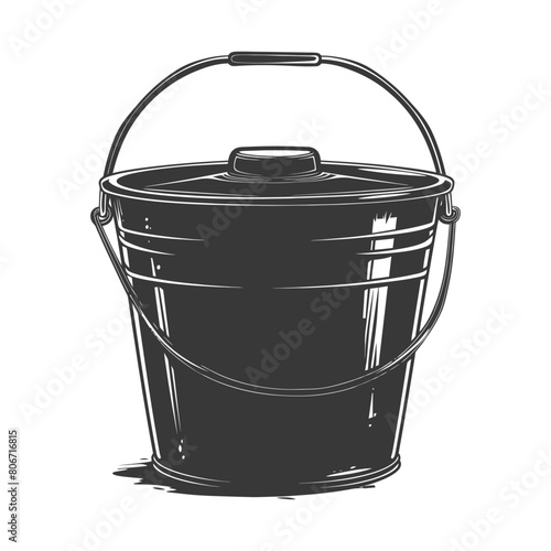 Silhouette bucket black color only