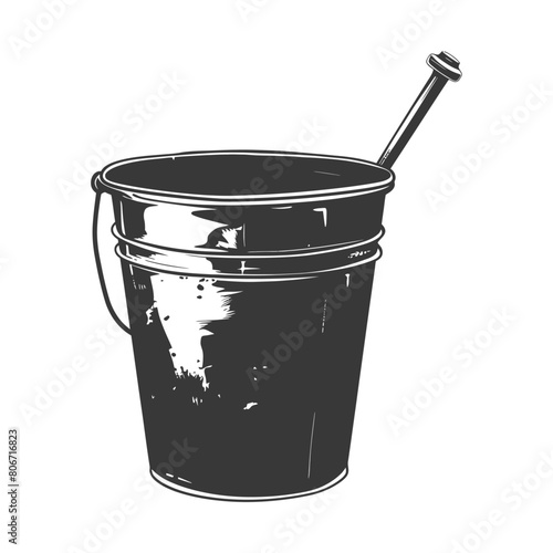 Silhouette bucket black color only