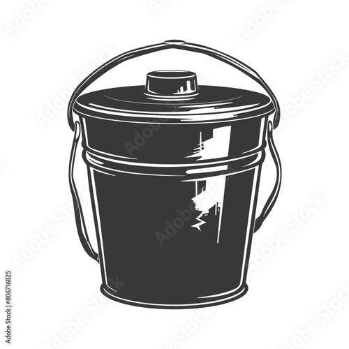 Silhouette bucket black color only