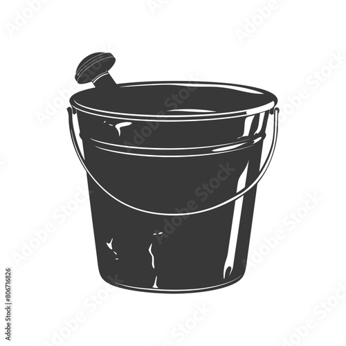 Silhouette bucket black color only