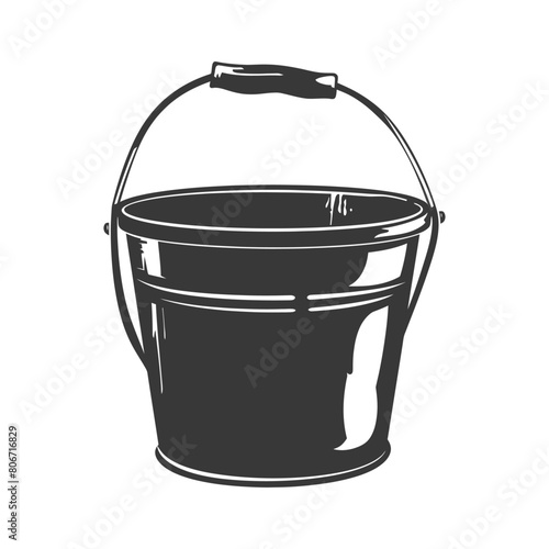 Silhouette bucket black color only