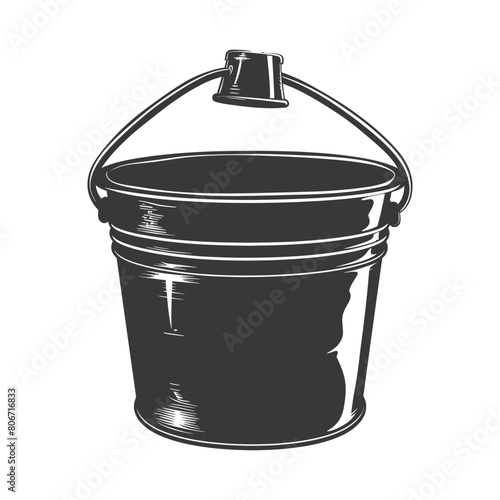 Silhouette bucket black color only