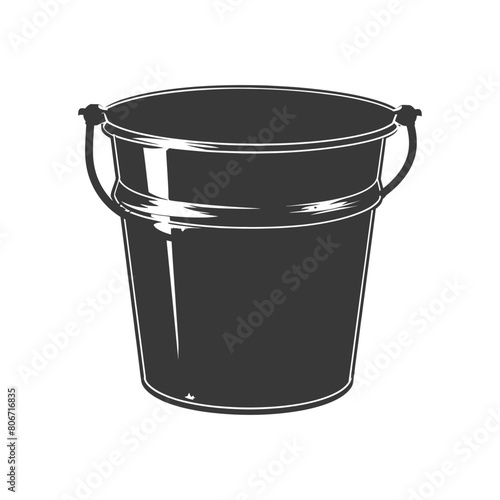 Silhouette bucket black color only