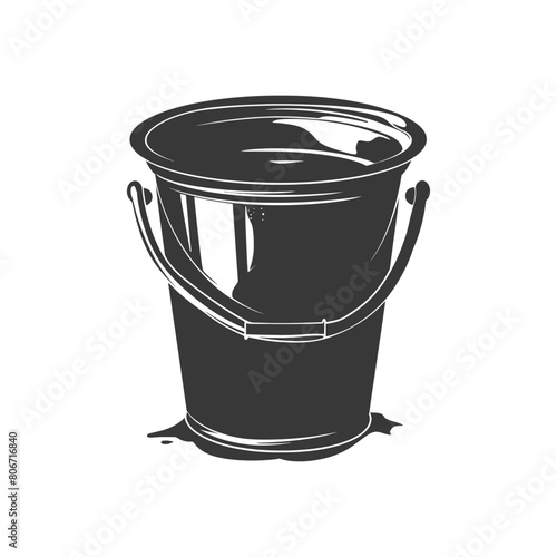 Silhouette bucket black color only