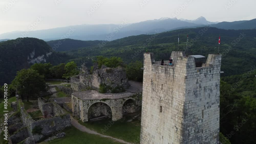 Bird's eye view of the Anakopia fortress in Abkhazia. Bird's eye view of the Anakopia fortress in Abkhazia.