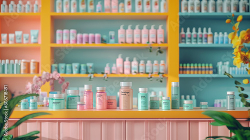 Wallpaper Mural Healthcare promotion; vaccine awareness; pharmacy banner.generative ai Torontodigital.ca