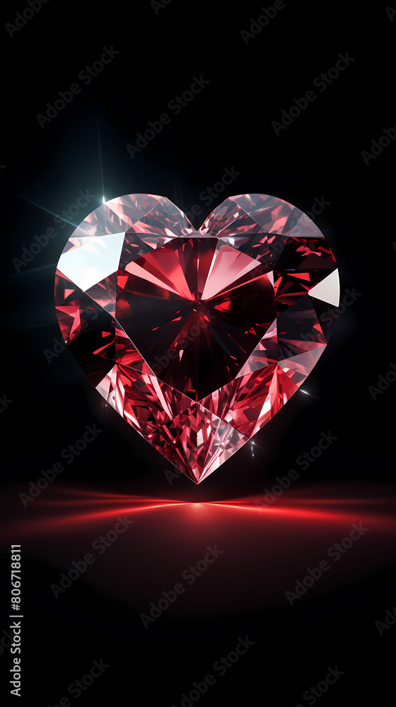 Fototapeta premium A diamond shines brightly