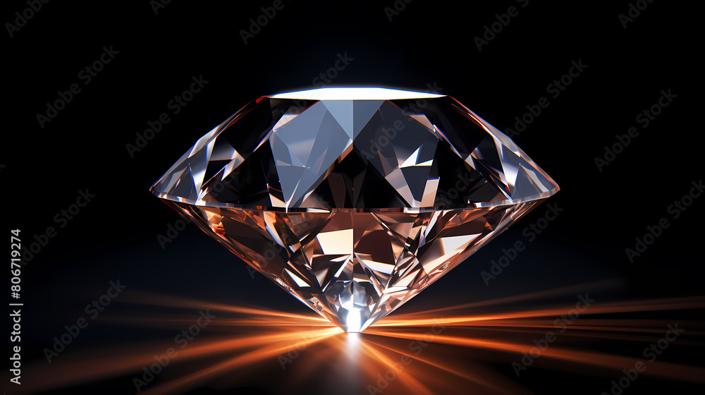 A diamond shines brightly A diamond shines brightly