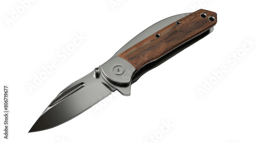 Realistic Pocket Knife on transparent background