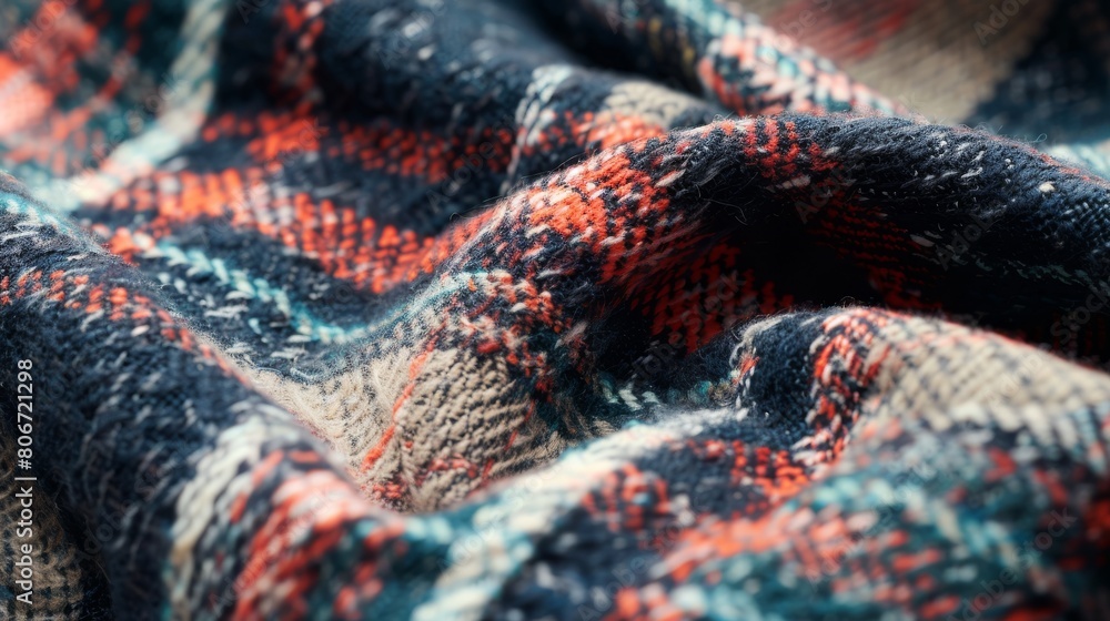Texture of a Colorful Woven Wool Blanket Texture of a Colorful Woven Wool Blanket