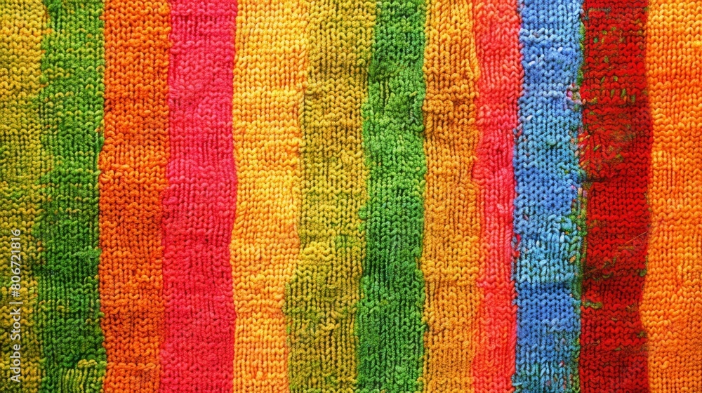 Obraz premium Vibrant Multicolored Textured Fabric Background