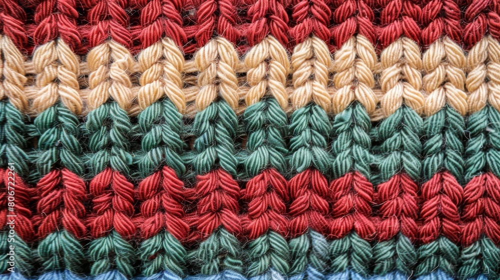 Colorful Handwoven Textile Displaying Intricate Patterns in Warm and Cool Tones Colorful Handwoven Textile Displaying Intricate Patterns in Warm and Cool Tones